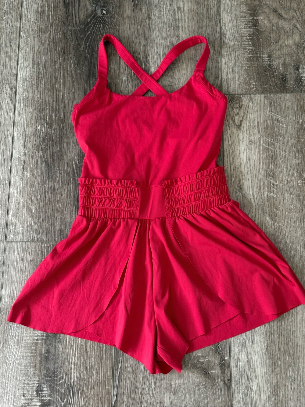 Women "GB" Hot pink athletic sleeveless romper. Size XS Reg